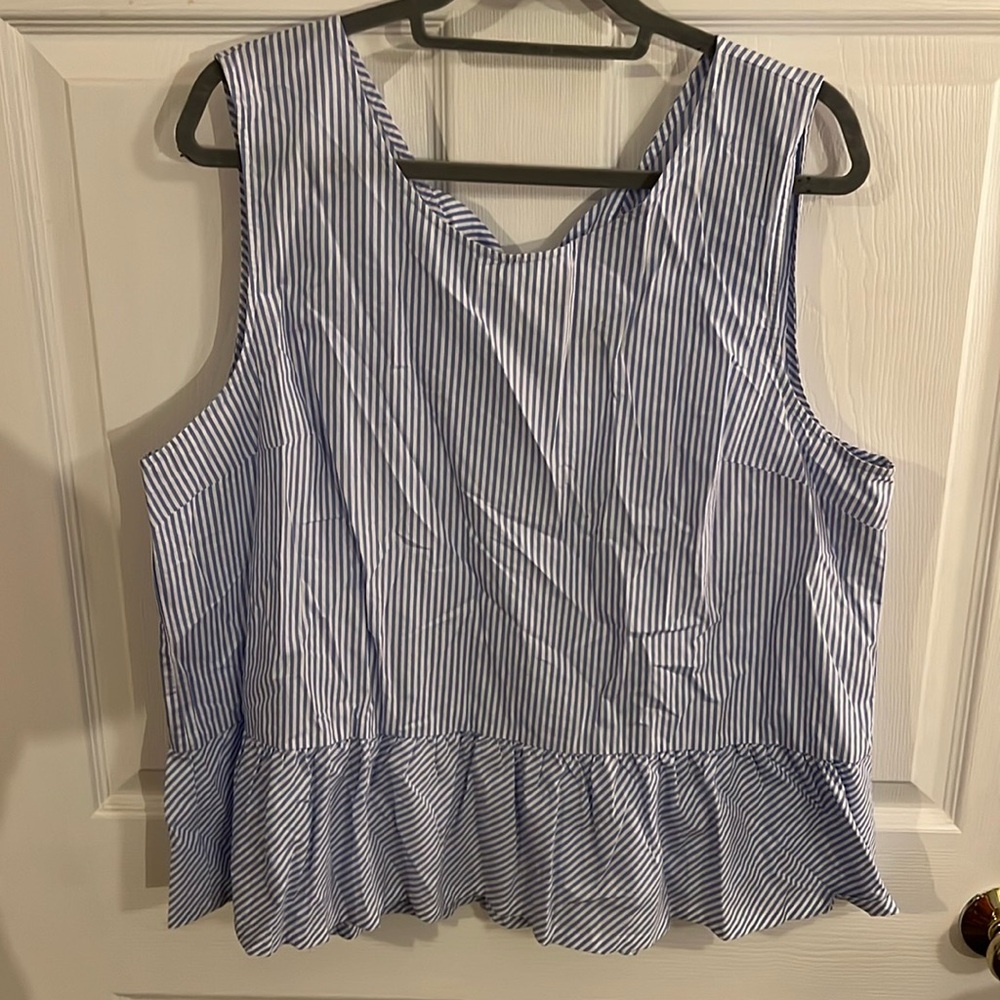 Blue and White Top